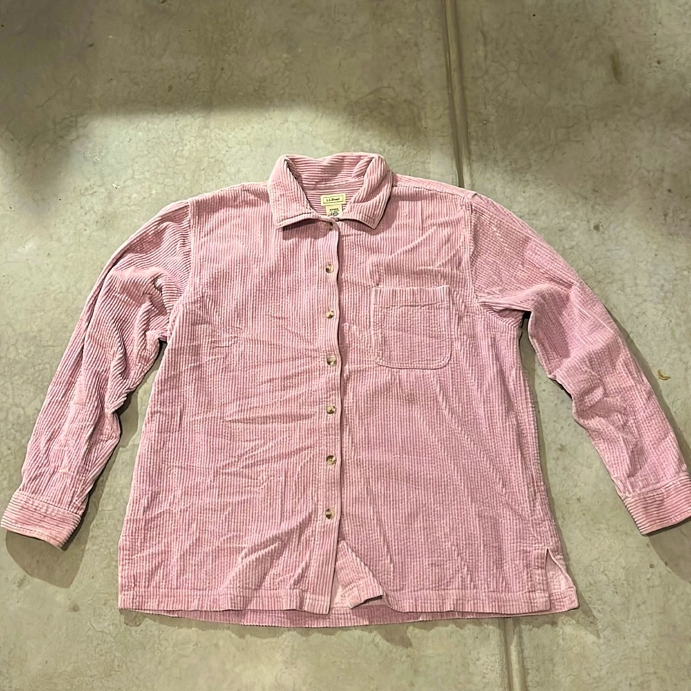 L.L. Bean corduroy button up. Lavender